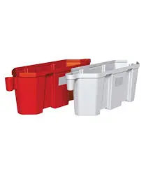 SEPARATEUR BLANC ET ROUGE EMPILABLE 125x40x50